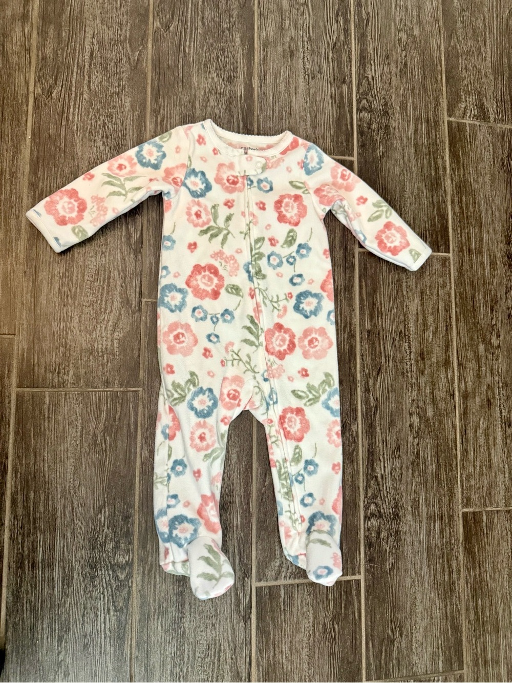 Size 6-9 month floral pajamas